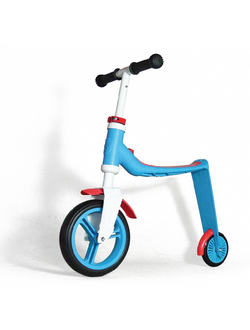 Самокат-беговел трансформер Scoot & Ride HighwayBaby Голубой с красным