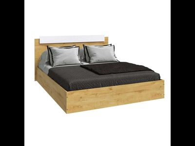 Кровать 140х200 ЭКО (Эра) Дуб Вотан/Белый