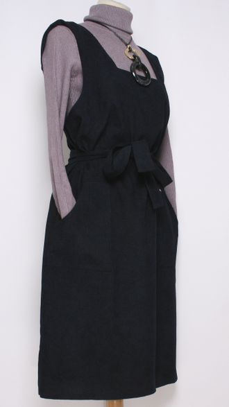 Сарафан  Бохо вельвет "Классика " синий р.56