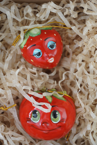 Комплект ёлочных игрушек "Фрукты-неФрукты"