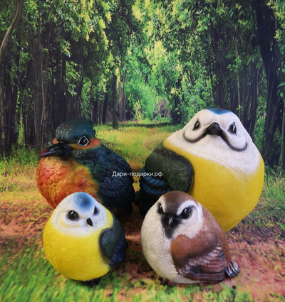 ВОРОБЕЙ садовая фигура 8*8см  0,4кг  полистоун Россия 684//012523 Воробей - это символ веселья, любви к жизни и энергичности.