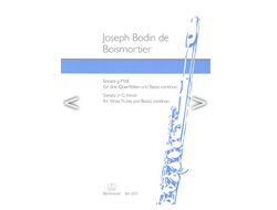 Boismortier, Joseph Bodin de Sonate g-Moll op.34,1 für 3 Flöten und Klavier