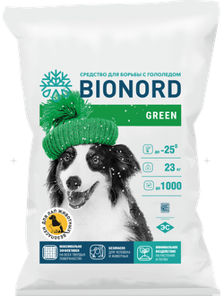 Противогололедный реагент BIONORD GREEN (Бионорд), 23 кг (до - 25°С)