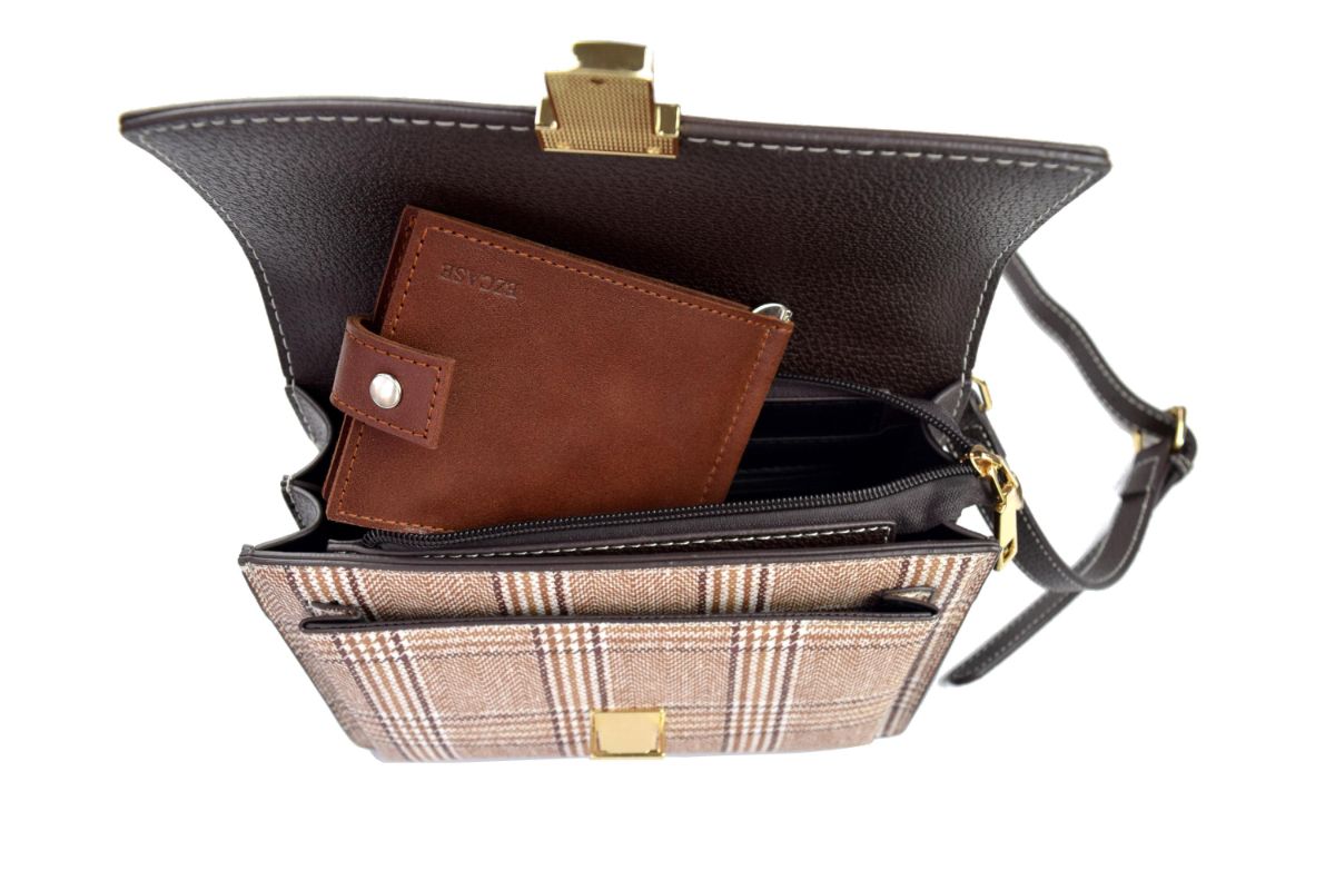 кошелек зажим с деньгами коричневый