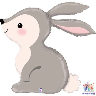 Шар Заяц 86 см ( шар + гелий + лента)