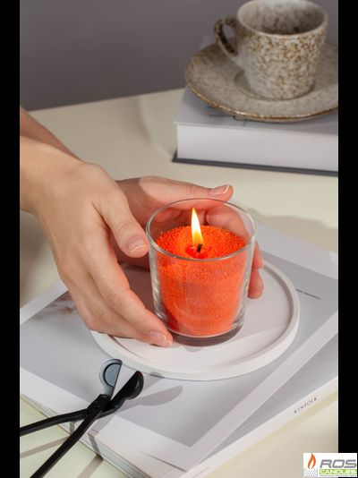 Насыпная свеча &quot;Радость&quot; 7*7 см, цвет &quot;Оранжевый&quot;