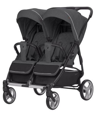 Коляска прогулочная для двойни Carrello Connect CRL-5502 Serious Black