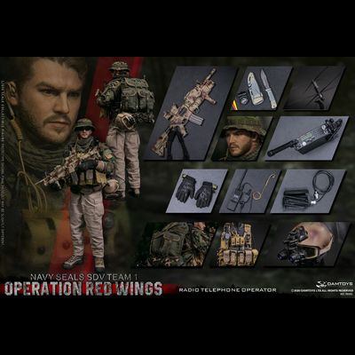 Радист, Операция «Красные крылья» - Коллекционная ФИГУРКА 1/6 scale Operation Red Wings NAVY SEALS  SDV TEAM 1 Radio Telephone Operator (78081) - DAMTOYS