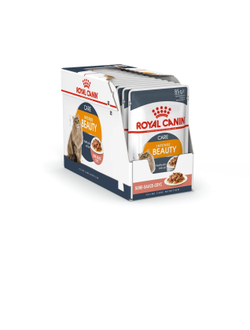 Royal Canin (Роял Канин) Hair & Skin care  Влажный корм (пауч) для для взрослых кошек для здоровья кожи и красоты шерсти, кусочки в соусе, 85 г