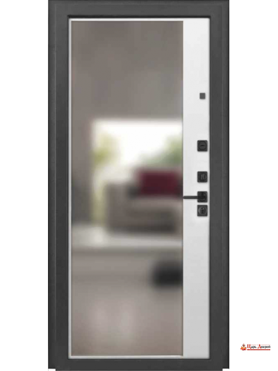 DORSTON Dark (Чёрный кварц+верона графит, муар чёрный/ ФЗ-7 белый матовый)	с зеркалом