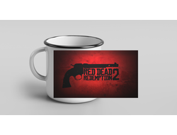 Кружка металлическая эмалированная RED DEAD REDEMPTION 2,РЕД ДЕАД РЕДЕМПТИОН 2  №13