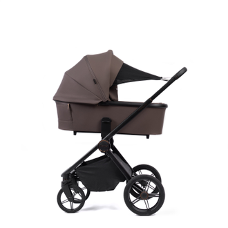 Коляска 2в1 Peppy Monaco 2025 Brownie (коричневый) рама черная