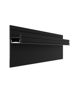 Плинтус скрытого монтажа Pro Design Panel 7209 (черный МУАР RAL 9005) 52*12.7*2700 мм