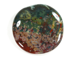 Гелиотроп, полировка плоская, Индия (44*44*9 мм, 28 г) №35503