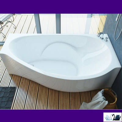 Ванна Эстет Грация 170 x 94 см, каменная правая, угловая, асимметричная