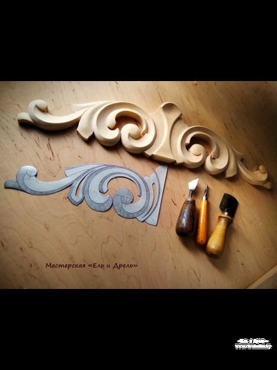 Резная накладка из липы