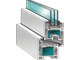 Окно 3-х створчатое 2100х1400мм, из профиля KBE 58 мм