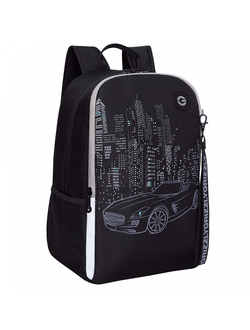 Рюкзак школьный GRIZZLY RB-351-5 черный серый