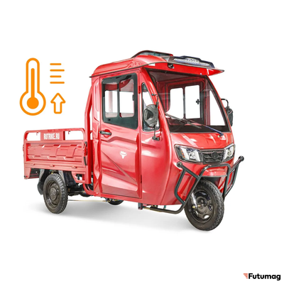 Грузовой электротрицикл Rutrike КАРГО Кабина обогрев 1500 60V1000W красный