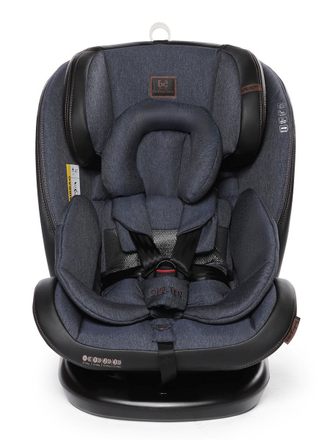 Автокресло Baby Care Shelter 0-36кг, IsoFix, поворотная база 360, Eco Black / Jeans