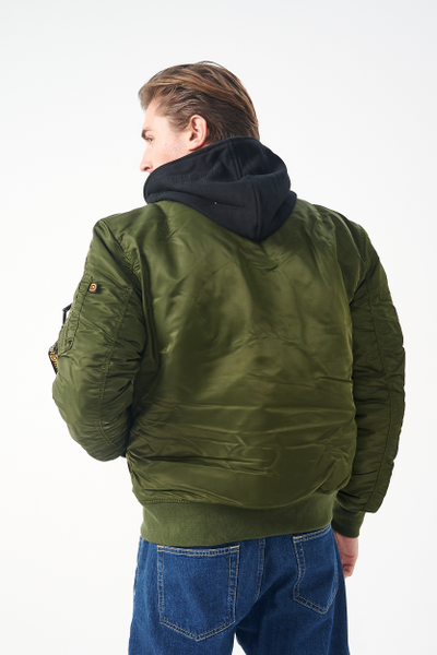Куртка MA-1 HOODED D.GREEN/D.GREEN