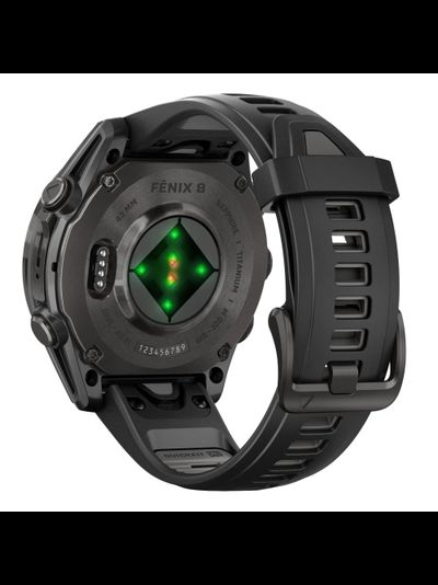 Часы Garmin Fenix 8 - 43mm AMOLED Sapphire Carbon Gray DLC Titanium Black / Pebble Gray