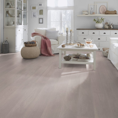 Биополы Wineo PURLINE 1000 wood L Дуб Светло-Серебристый PLC302R в интерьере гостиной