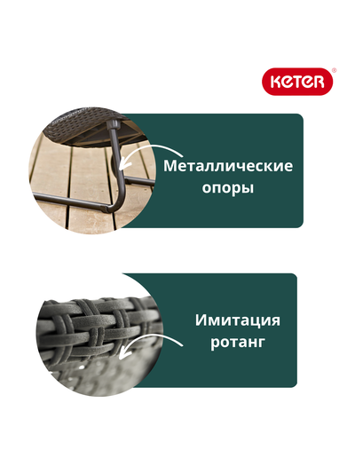 Комплект мебель Рио Патио коричневый