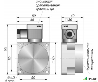 Датчик индуктивный бесконтактный И38-NC-AC-K