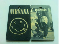 Брелок "Nirvana - Kurt Cobain" фото двухсторонний