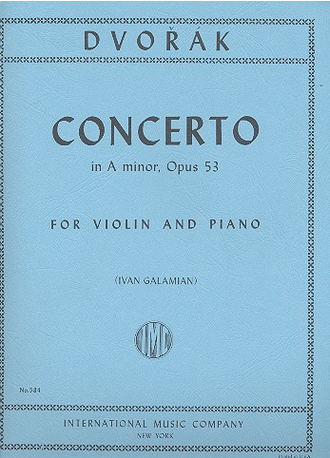 Dvorák. Concerto a-moll op.53 for violin and piano