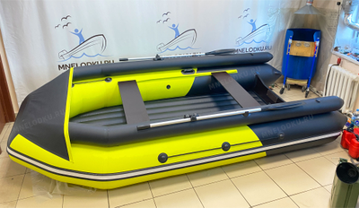 Моторная лодка Таймень NX 3800 НДНД PRO MAX фальшборт желтый/черный слева