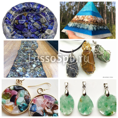 Наполнитель Прозрачный Желтый 3-5 мм, имитация камня, 100 г