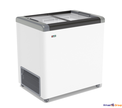 Ларь морозильный GELLAR FG 250 С прямое стекло серый