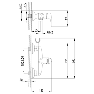 Смеситель для биде Pramen LM3318G