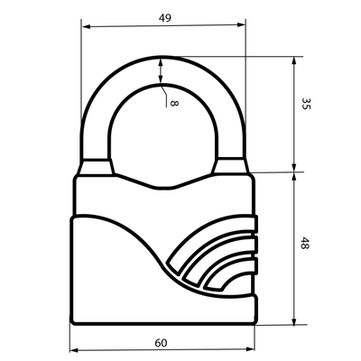 Замок навесной Блюз ВС2Л-60 [4152]
