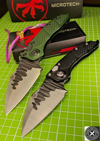 Складной нож MICROTECH STITCH AUTOMATIC ALUMINIUM Hammered