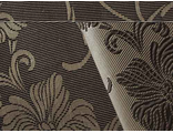 Двусторонняя темно-коричневая ткань для изготовления рулонных штор с ориентальными мотивами