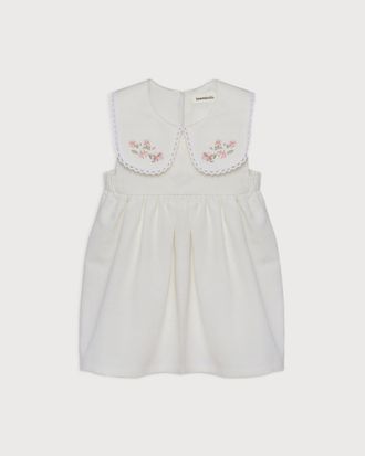 Платье с воротничком для девочки Молочный