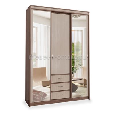Шкаф-купе Карина 1,5 с зеркалами