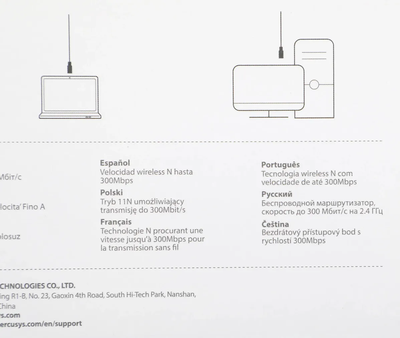 Адаптер Mercusys MW300UH WI-FI адаптер Белый