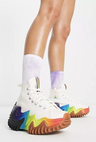 Кеды Converse Run Star Motion Pride Rainbow белые