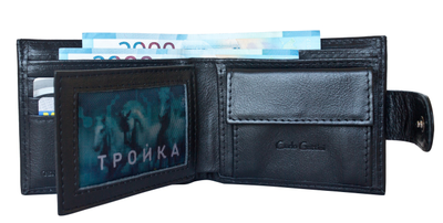 Кожаное портмоне Arrone black (арт. 7411-01)