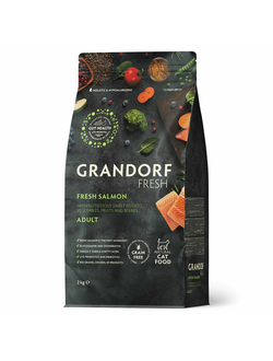 Grandorf Fresh для взрослых кошек с лососем и бататом, 2 кг