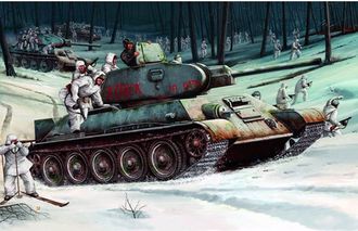 Сборная модель: (Trumpeter 00905) Советский средний танк Т-34/76 мод. 1942 г.