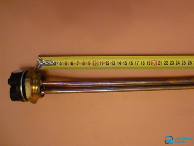 Тэн для чугунного радиатора 1.5 кВт в с терморегулятором. Италия.