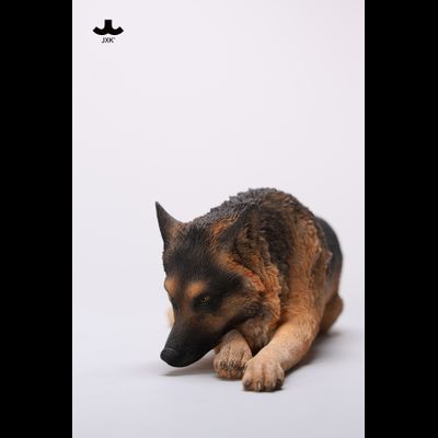 Немецкая овчарка (лежащая) - Коллекционная фигурка 1/6 Lying German Shepherd Figurine (JXK254A) - JXK