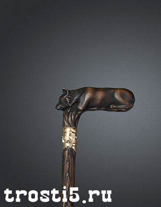 Премиальная подарочная трость с волком на рукояти и клинком