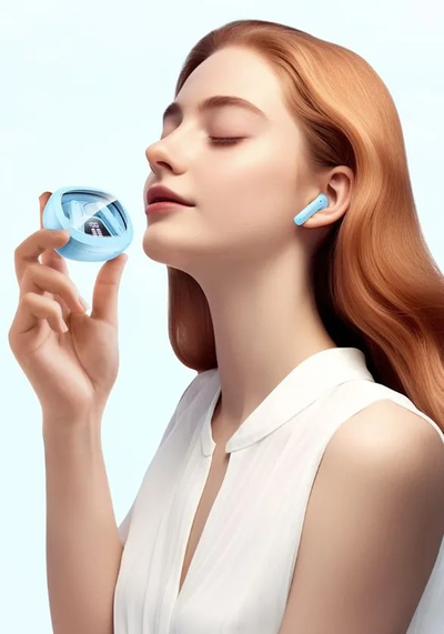 Беспроводные наушники Hoco EQ6, голубые