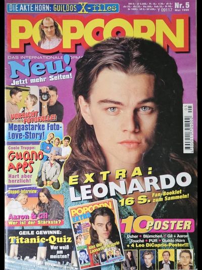 Popcorn Magazine May 1998 Leonardo DiCaprio, Guano Apes, Usher, Blumchen, Touche, Guildo Horn, PUR,